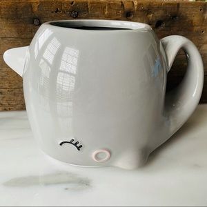Narwhal Mug•NEW•Grey Ceramic•Large 20-ounce Capacity•Dishwasher Safe•By SMOKO
